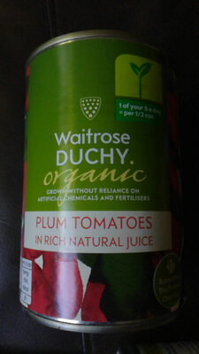 Duchy Organic Plum Tomatoes in Rich Natural Juice — pack
