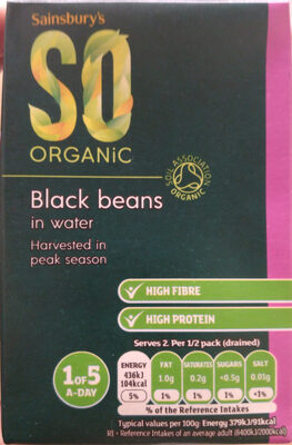Organic Black Beans in water — pack