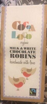 Milk and white chocolate robins — pack