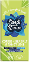 Cornish Sea Salt & Tangy Lime Milk Chocolate Bar