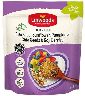 Linwoods cold milled flaxseed, sunflower, pumpkin & chia seeds & goji berries — pack