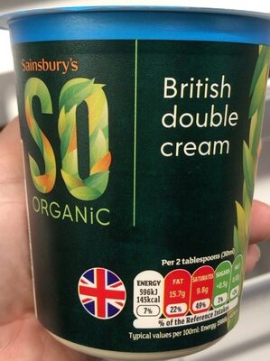 British double cream — pack