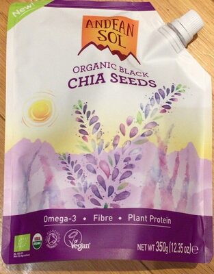 Organic black chia seeds — pack