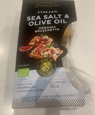 Italian sea salt & olive oil organic bruschetta — pack