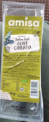 Italian Style Olive Ciabatta Gluten Free — pack