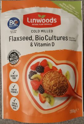 Linwoods cold milled Flaxseed, Bio Cultures & Vitamin D — pack
