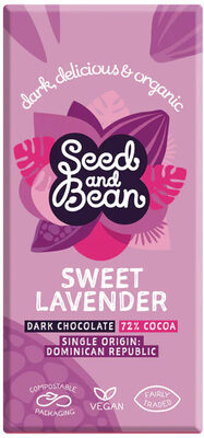 Sweet Lavender Extra Dark Chocolate Bar — pack