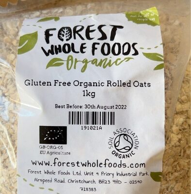 Gluten free organic rolled oats — pack