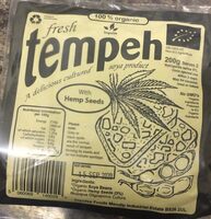 Tempeh with hemp seeds