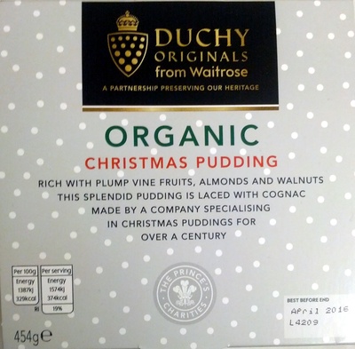 Organic Christmas Pudding — pack