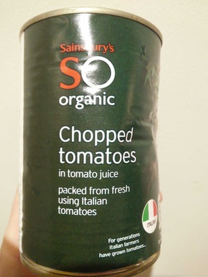Italian Organic Chopped Tomatoes — pack