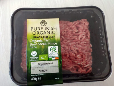 Organic Irish beef steak mince — pack