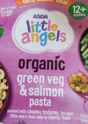 Little Angel organic green veg & salmon pasta — pack