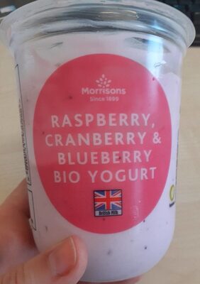 Raspberry, cranberry & blueberry bio yogurt — pack