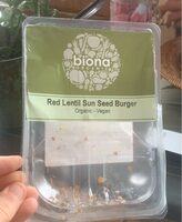 Red lentil sun seed burger
