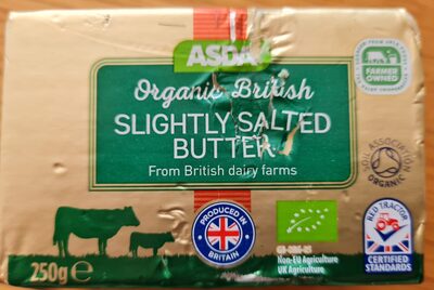 Organic British Slightly Salted Butter — pack