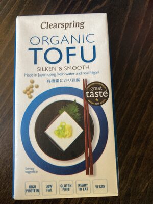Clearspring organic tofu silken & smooth — pack