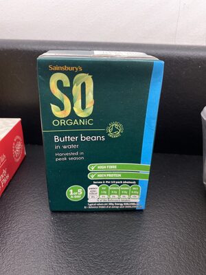 So Organic Butter Beans — pack