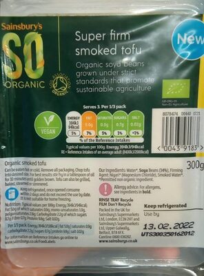 Super Firm Smoked Tofu — pack