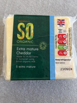 Organic Extra Mature Cheese — pack