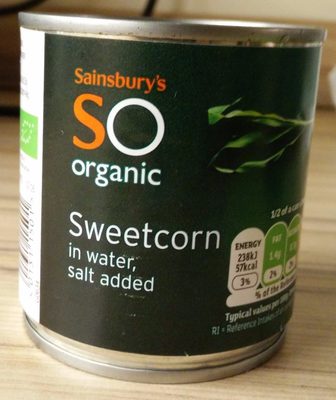 Sainsbury's Organic Sweetcorn — pack