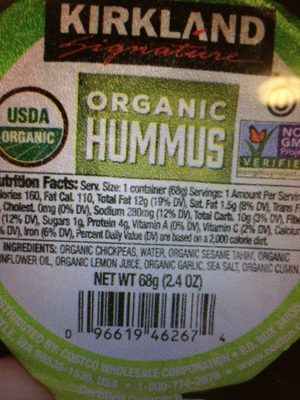 Organic Hummus — pack