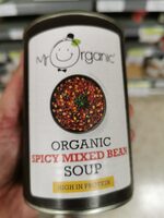 Organic spicy mixed bean soup