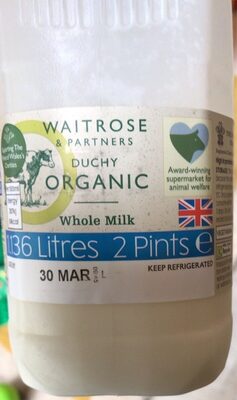 Duchy organic milk — pack