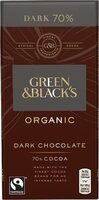 Green and Black's Organic 70% Dark Chocolate Bar