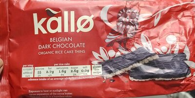 Belgian Dark Chocolate Rice Cake Thins — pack