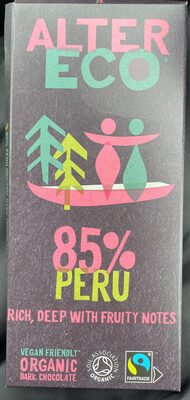 Alter Eco 85% Peru Dark Chocolate — pack