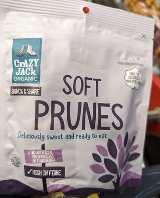 Crazy Jack Organic Soft Prunes 250g — pack