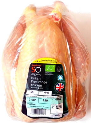 British Organic Free range Chicken — pack