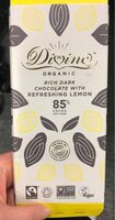 Divine Organic rich dark chocolate with refreshing lemon