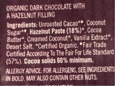 Dark Chocolate - Hazelnuts Filling — pack