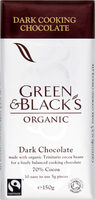 Black's Organic Cooking Dark Chocolate Bar