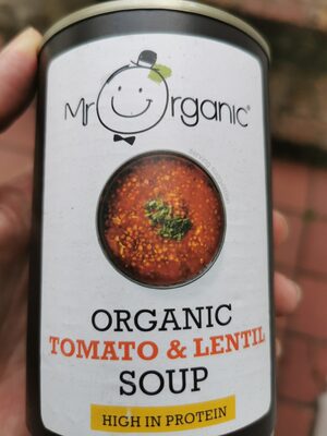 Organic tomato & lentil soup — pack