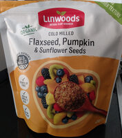 Cold milled flaxseed, pumpkin, and sunflower seeds