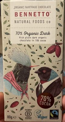 Organic dark chocolate — pack