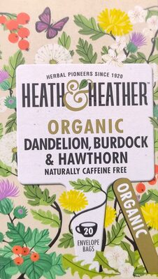 Organic Dandelion Burdock &Hawthorn Herbal Tea — pack
