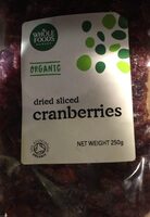 Dried sliced cranberries