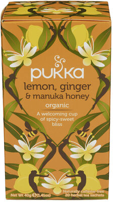 Pukka Tea Lemon, Ginger & Manuka Honey 20 poser — pack