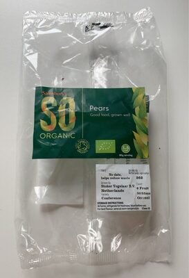Sainsbury's SO Organic Pears — pack