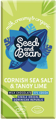 Cornish Sea Salt & Tangy Lime Milk Chocolate Bar — pack