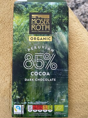 Organic Peruvian 85% Cocoa Dark Chocolate — pack