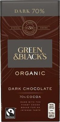 Green and Black's Organic 70% Dark Chocolate Bar — pack