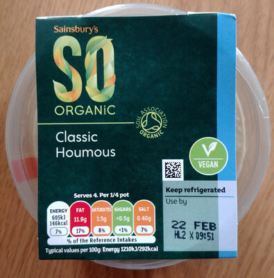 Organic Houmous — pack