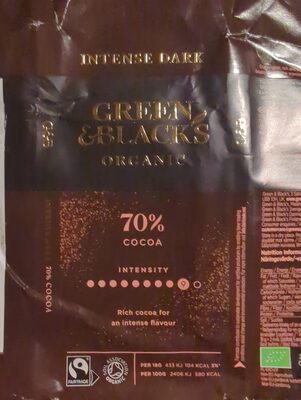 Organic 70% cocoa — pack