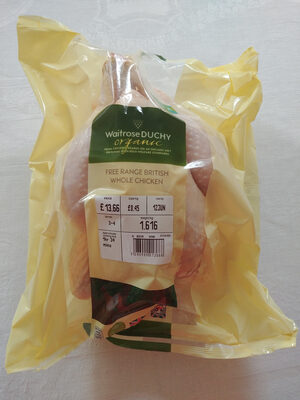 Free Range British Whole Chicken — pack