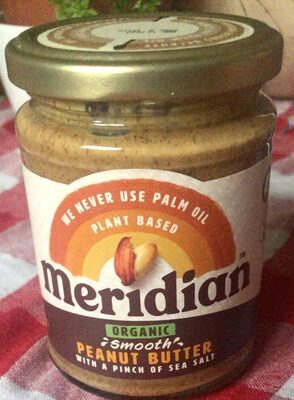 Meridian Organic Smooth Peanut Butter - No Added Sugar imp — pack